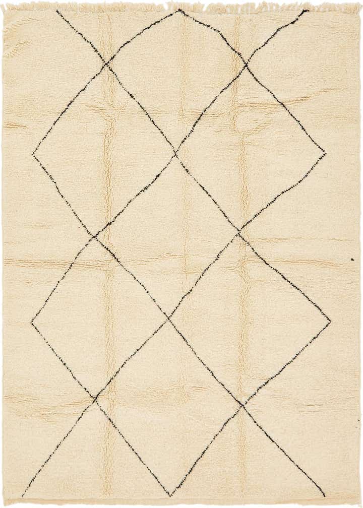 6' 7 x 9' 7 Hand Knotted Moroccan Wool Rug