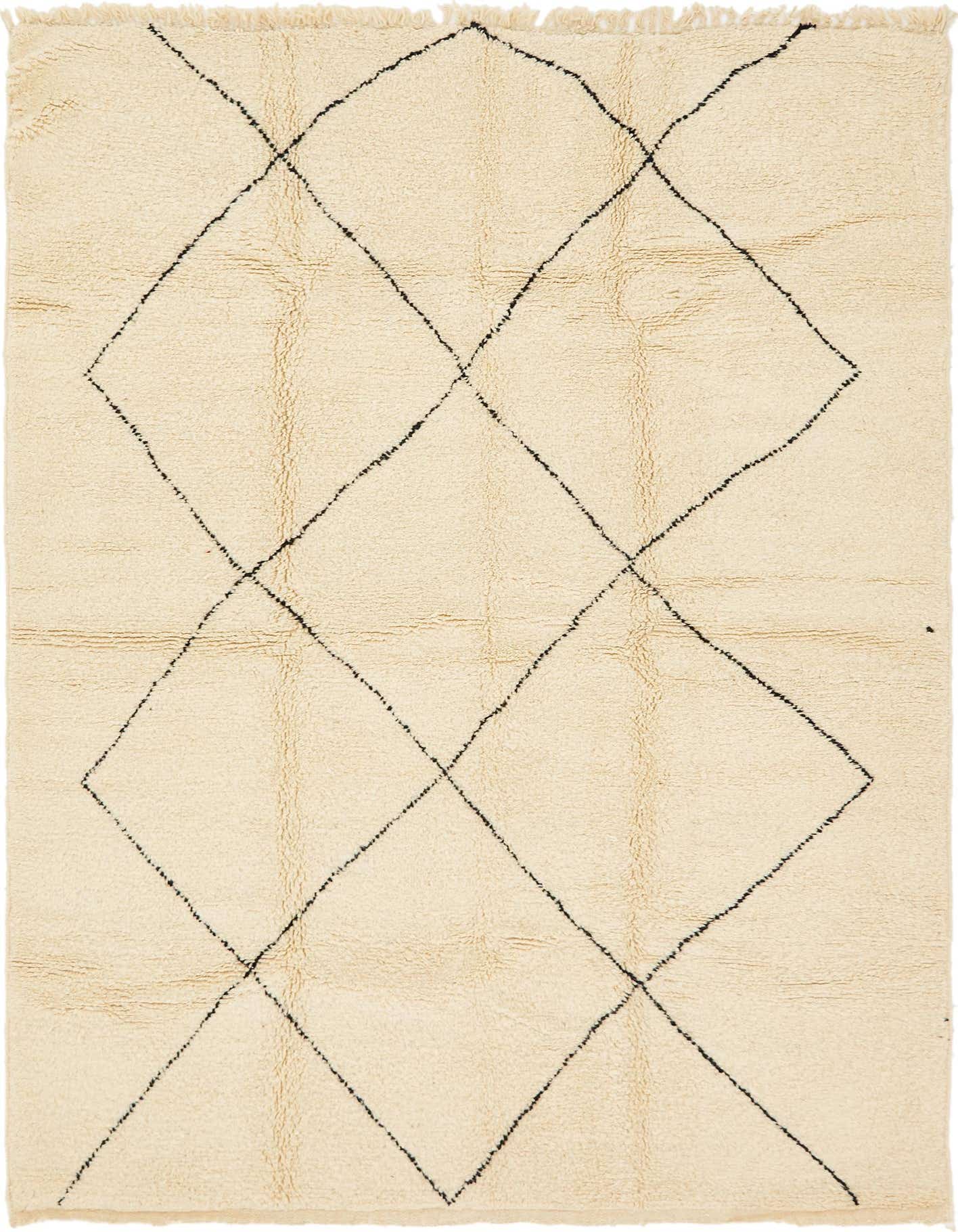 6' 7 x 9' 7 Hand Knotted Moroccan Wool Rug