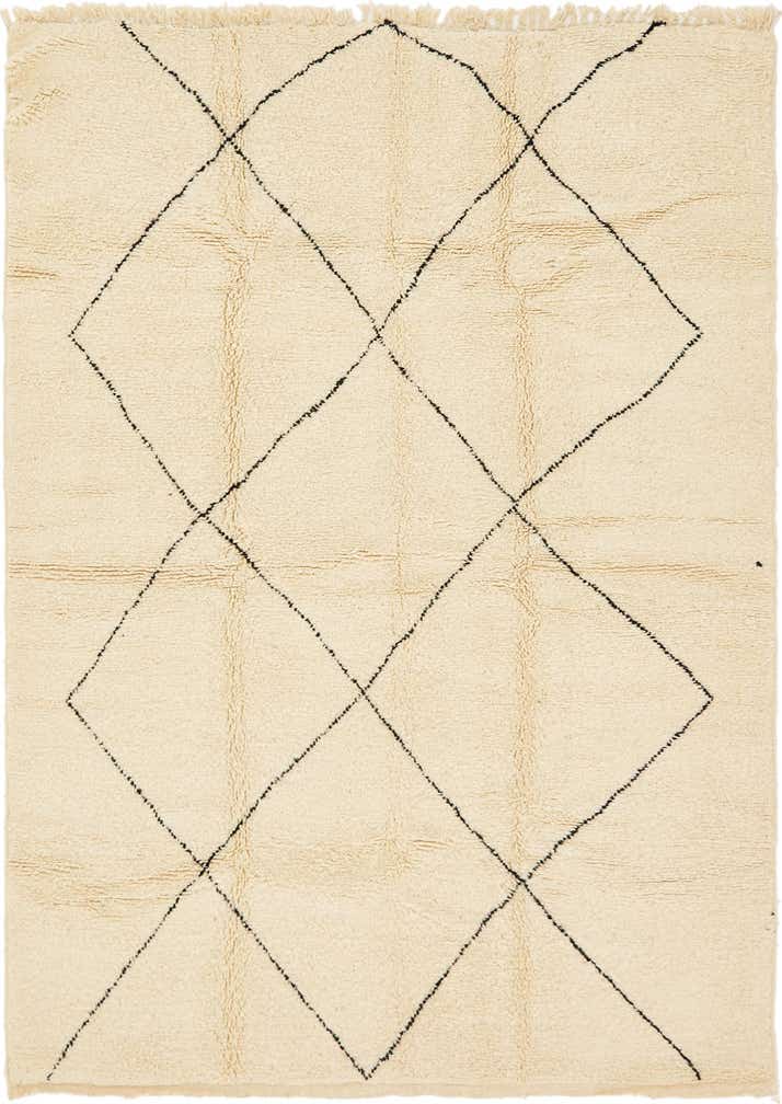 6' 7 x 9' 7 Hand Knotted Moroccan Wool Rug