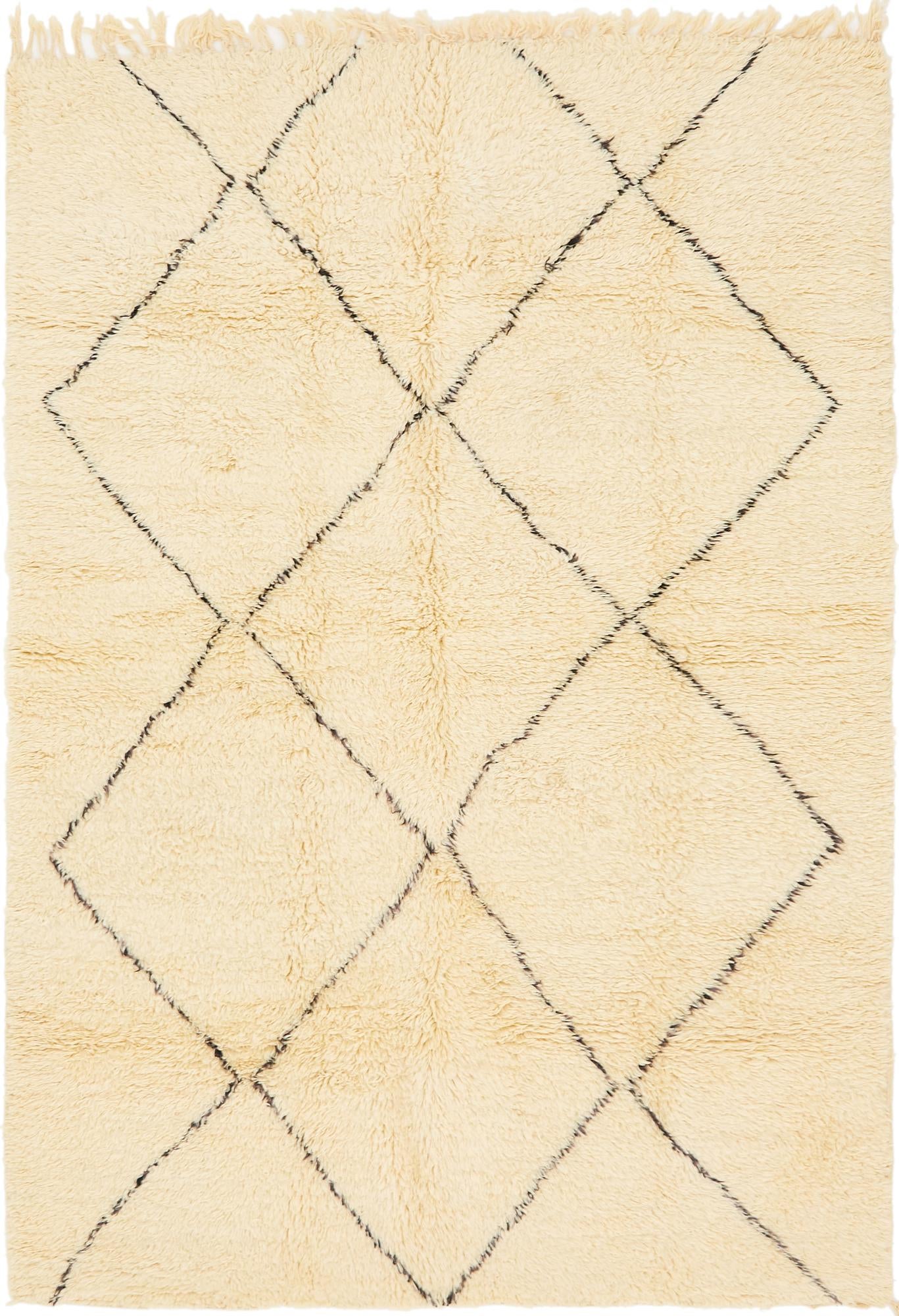 5' 9 x 9' Hand Knotted Moroccan Wool Rug