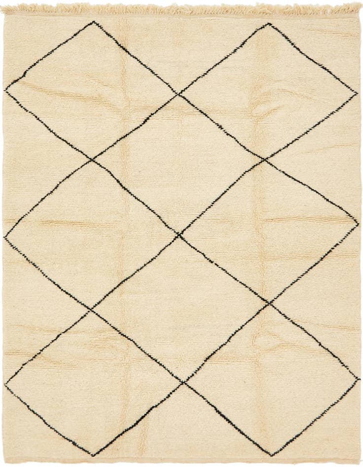 Detail image of 6' 10 x 9' 7 Hand Knotted Moroccan Wool Rug