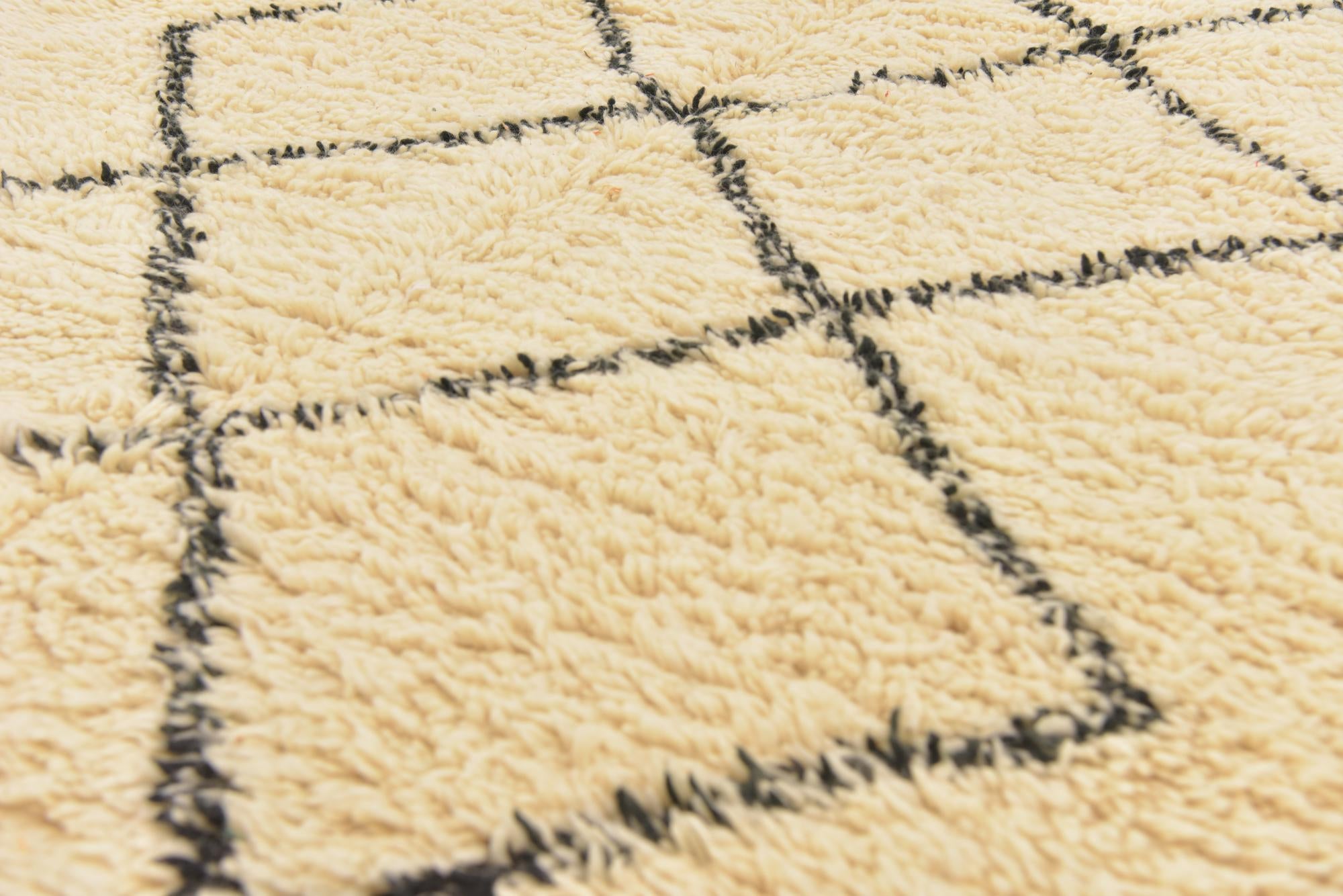 6' 2 x 10' 8 Hand Knotted Moroccan Wool Rug