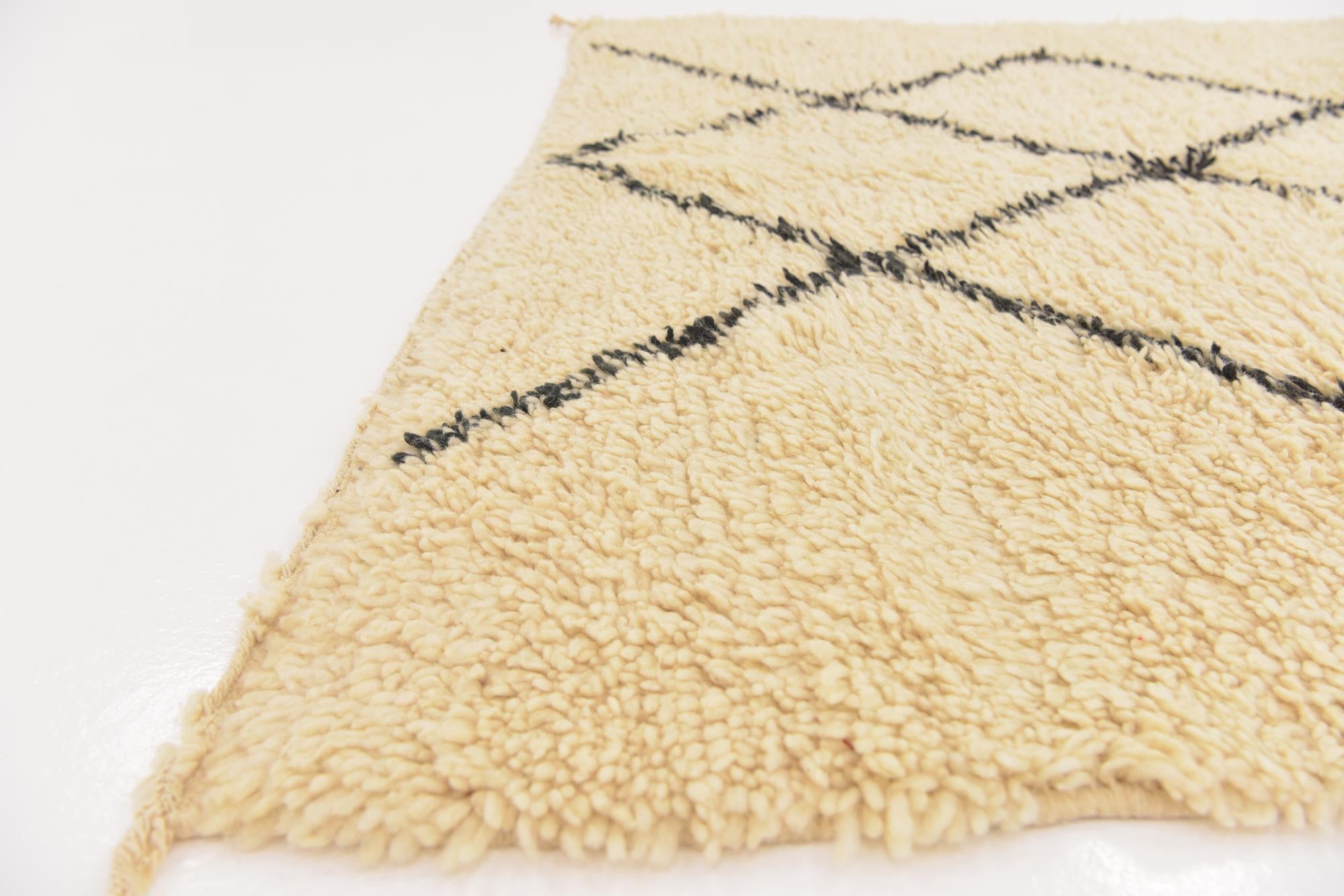 6' 2 x 10' 8 Hand Knotted Moroccan Wool Rug