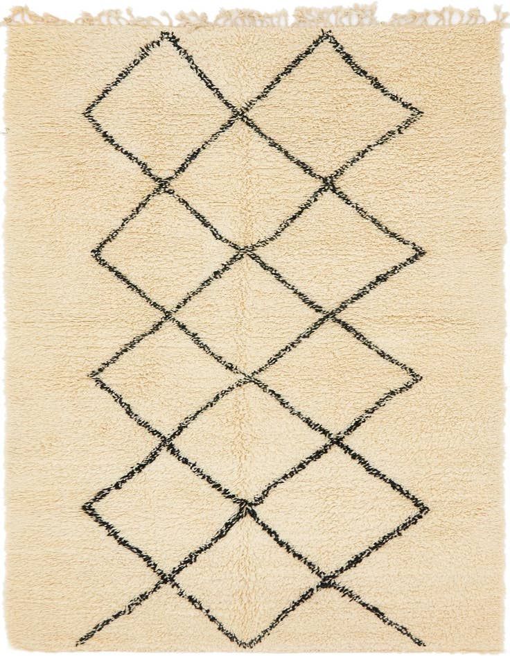 Detail image of 6' 2 x 10' 8 Hand Knotted Moroccan Wool Rug