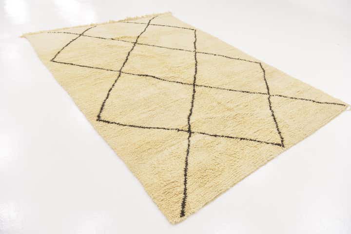 6' 10 x 9' 9 Hand Knotted Moroccan Wool Rug