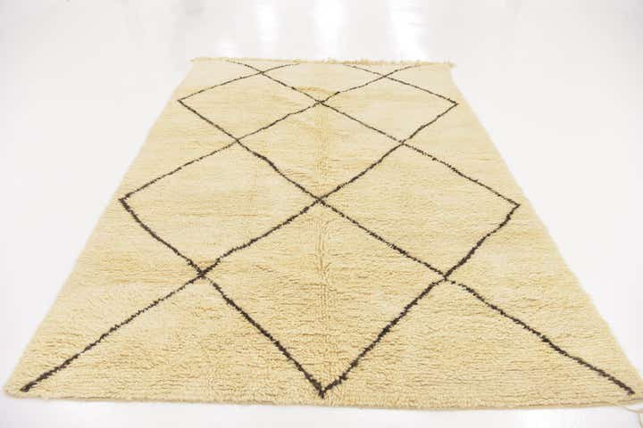 6' 10 x 9' 9 Hand Knotted Moroccan Wool Rug