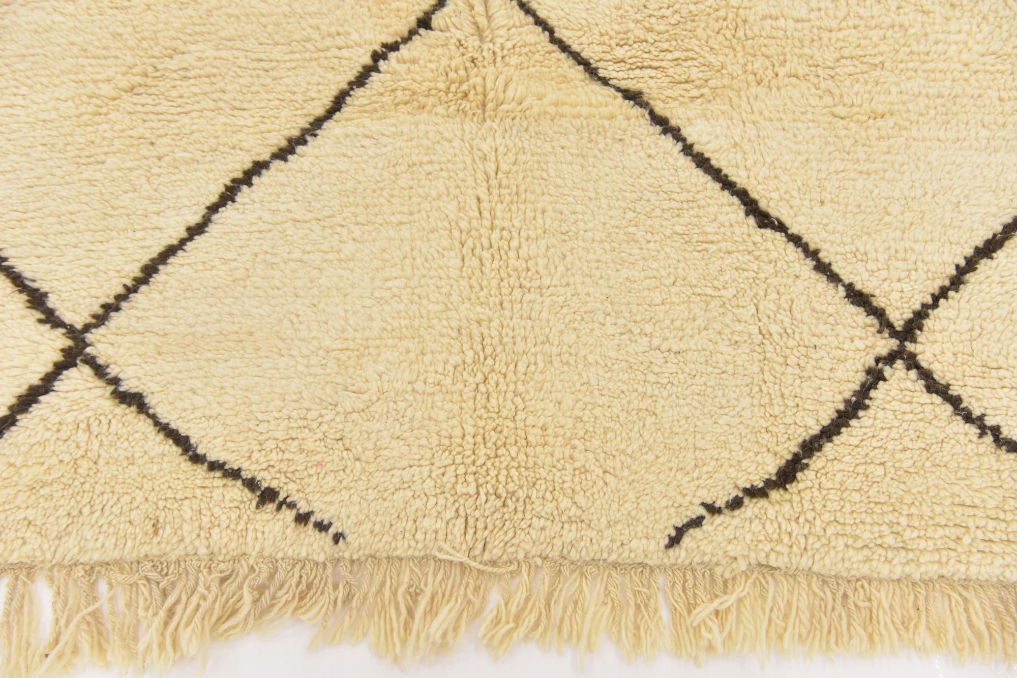 6' 10 x 9' 9 Hand Knotted Moroccan Wool Rug