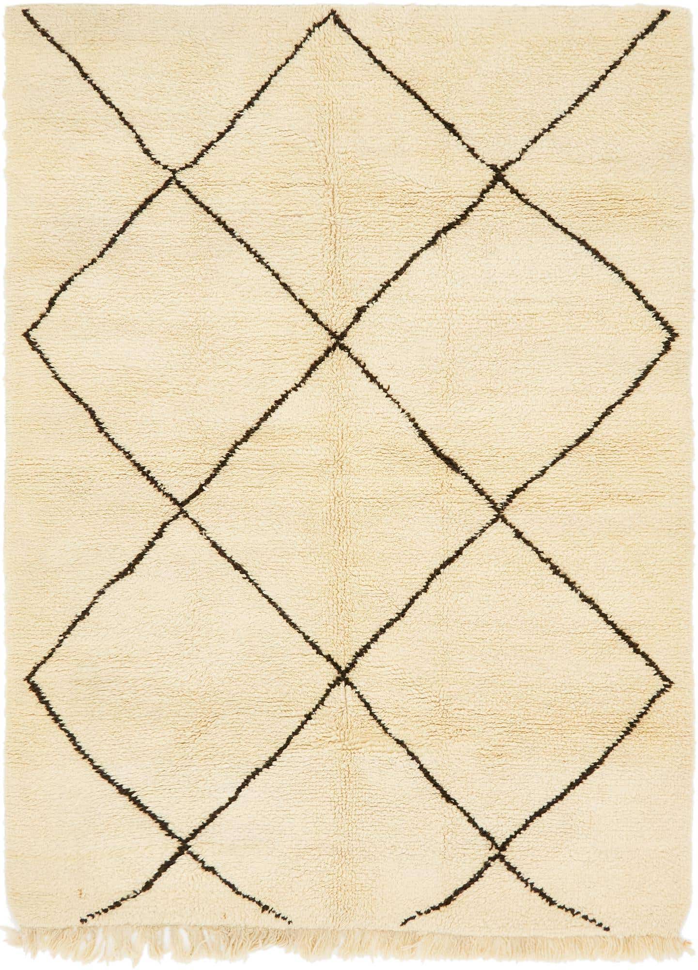 6' 10 x 9' 9 Hand Knotted Moroccan Wool Rug