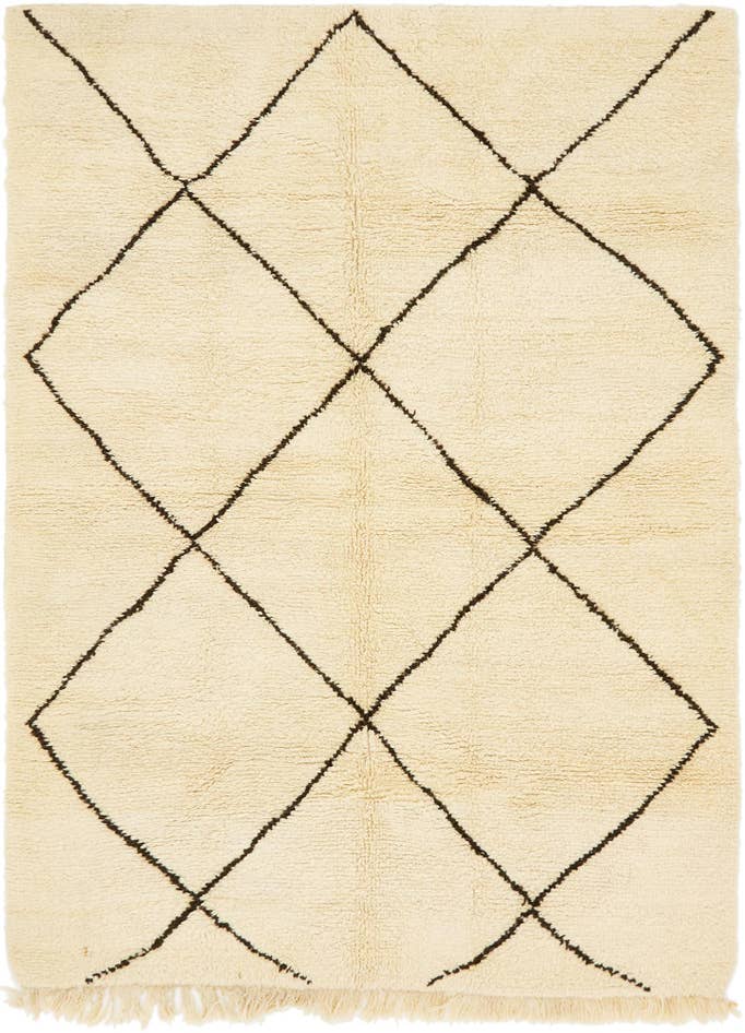 Detail image of 6' 10 x 9' 9 Hand Knotted Moroccan Wool Rug