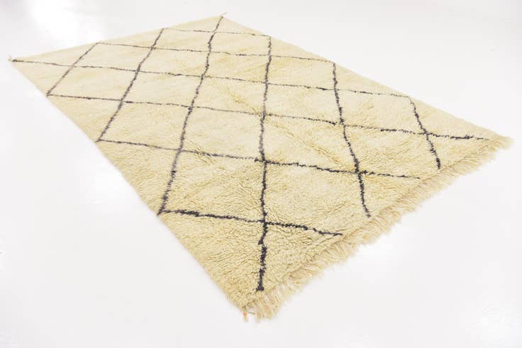Detail image of 6' 9 x 9' 9 Hand Knotted Moroccan Wool Rug