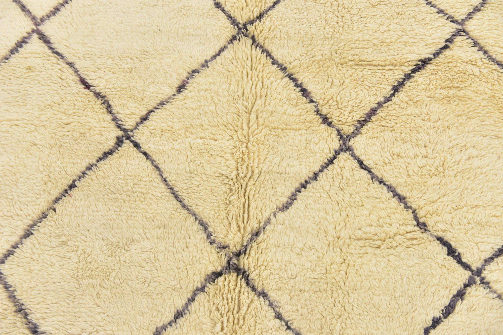 6' 9 x 9' 9 Hand Knotted Moroccan Wool Rug