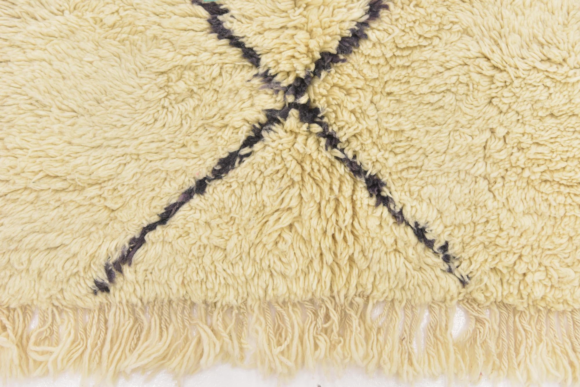 6' 9 x 9' 9 Hand Knotted Moroccan Wool Rug
