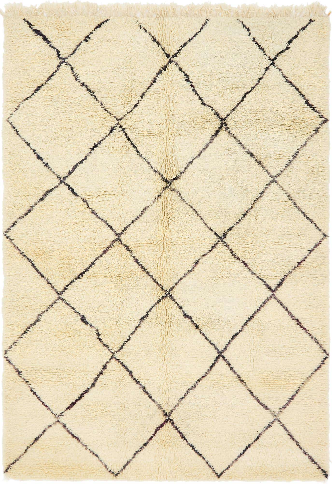 6' 9 x 9' 9 Hand Knotted Moroccan Wool Rug