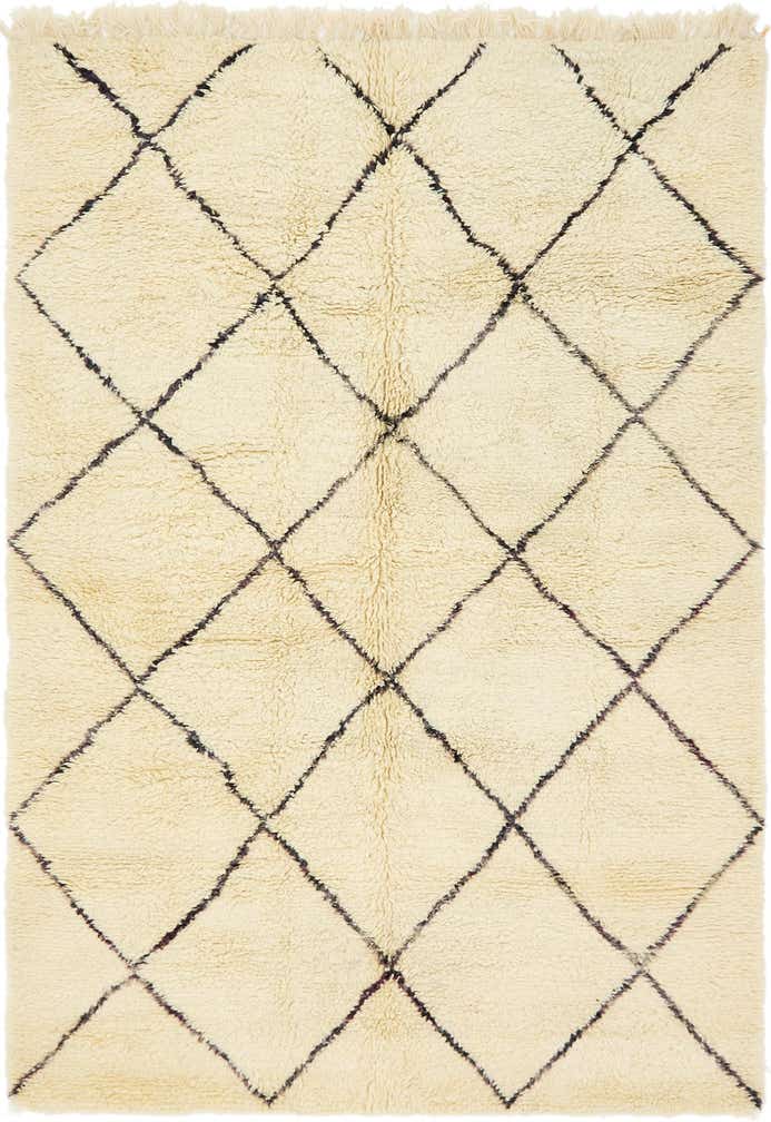 6' 9 x 9' 9 Hand Knotted Moroccan Wool Rug