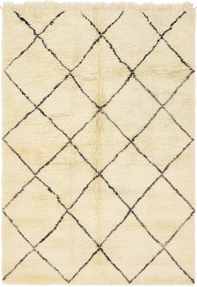 Detail image of 6' 9 x 9' 9 Hand Knotted Moroccan Wool Rug
