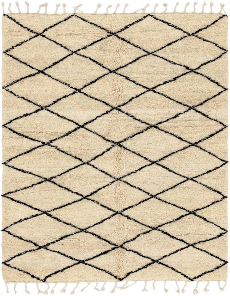 Detail image of 5' x 8' 2 Hand Knotted Moroccan Wool Rug