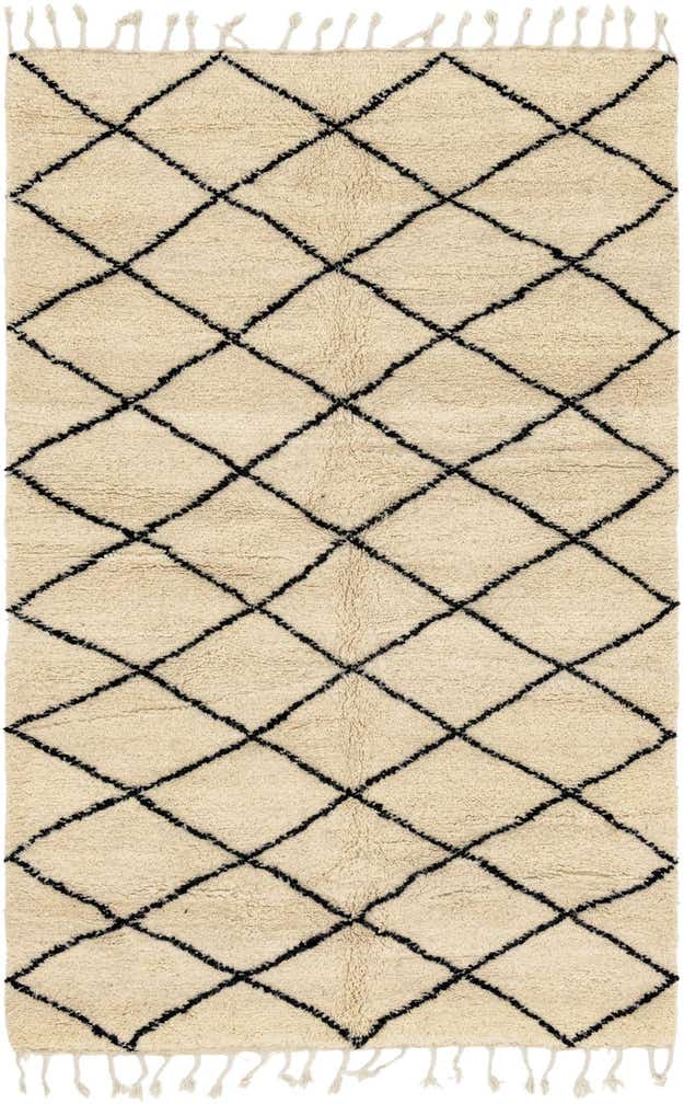5' x 8' 2 Hand Knotted Moroccan Wool Rug