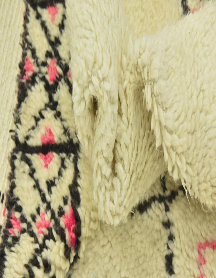 Detail image of 5' 2 x 9'  Hand Knotted Moroccan Wool Rug