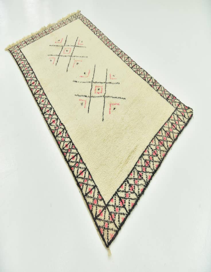 Detail image of 5' 2 x 9'  Hand Knotted Moroccan Wool Rug