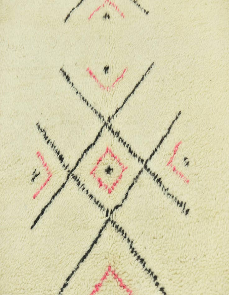 Detail image of 5' 2 x 9'  Hand Knotted Moroccan Wool Rug