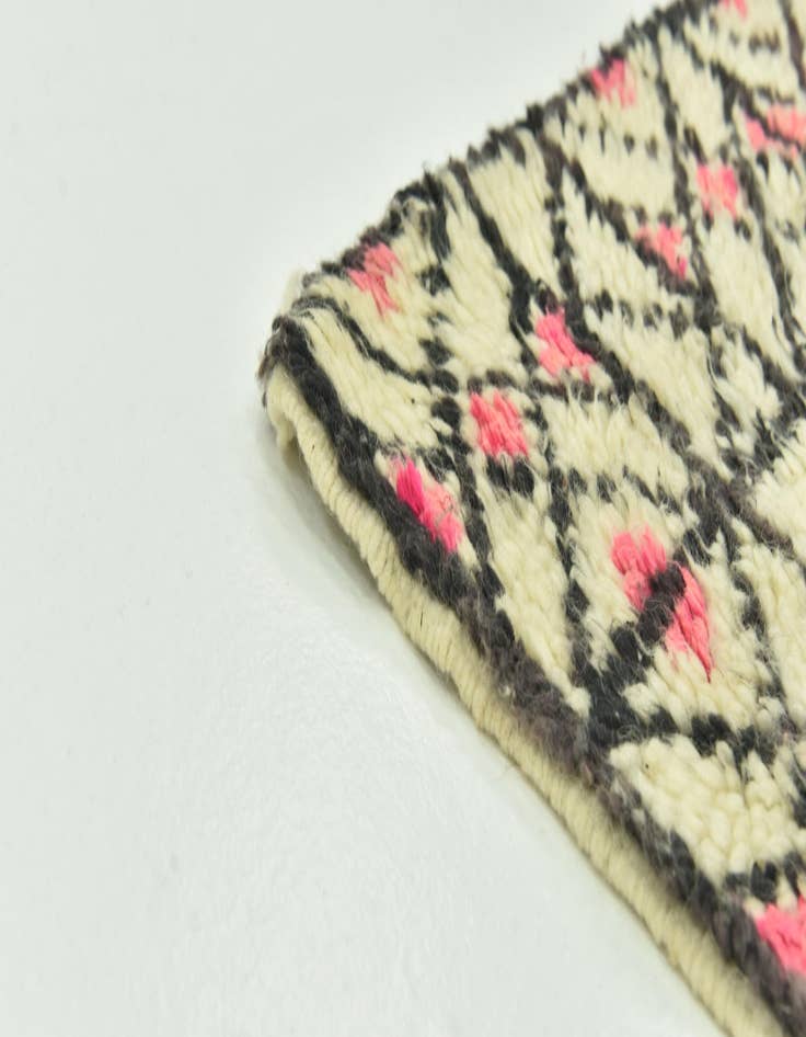 Detail image of 5' 2 x 9'  Hand Knotted Moroccan Wool Rug