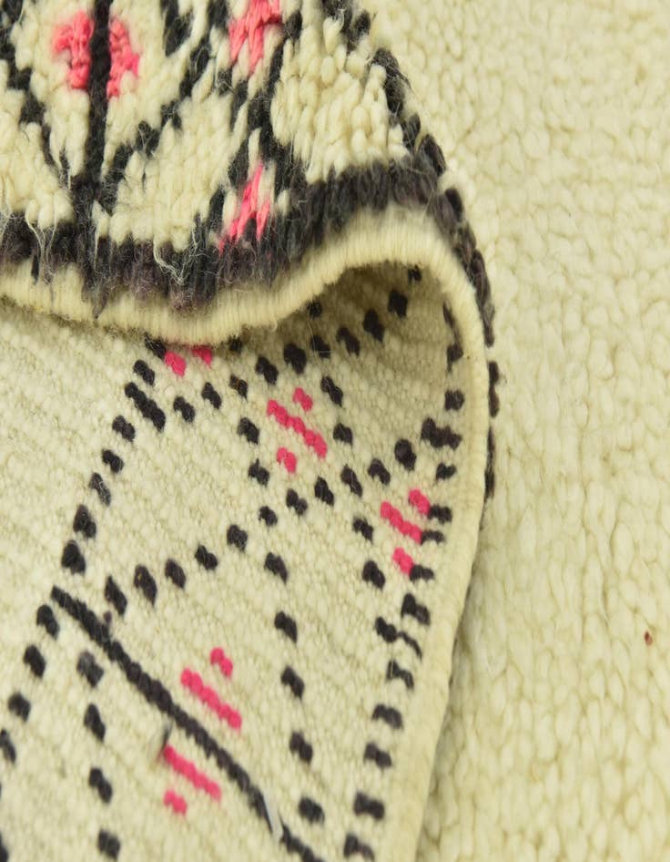 Detail image of 5' 2 x 9'  Hand Knotted Moroccan Wool Rug