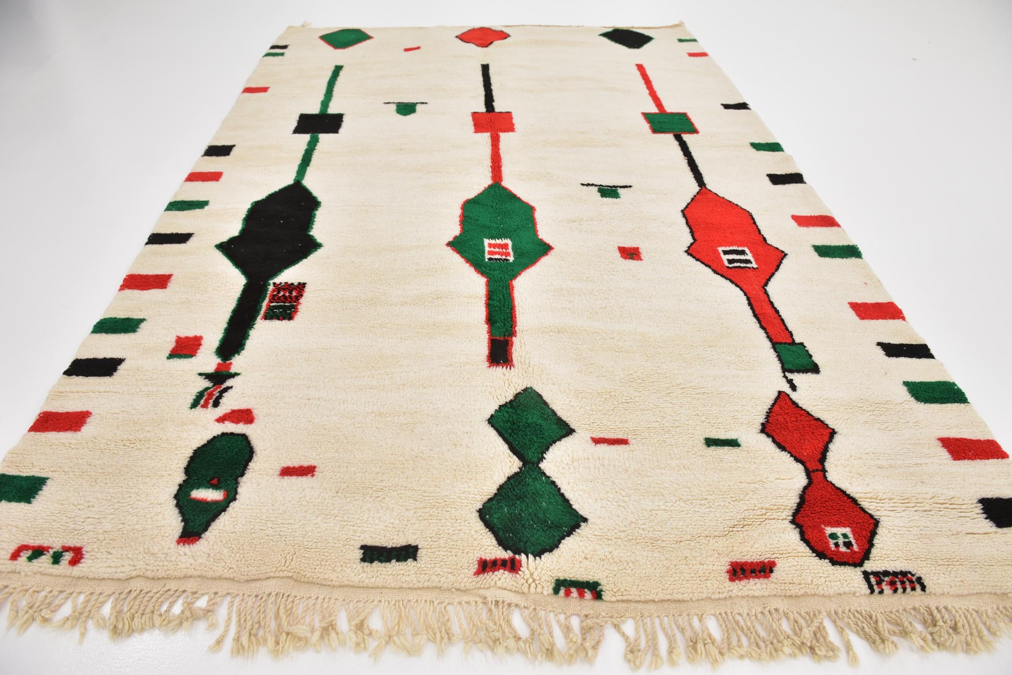 6' 10 x 10' Hand Knotted Moroccan Wool Rug
