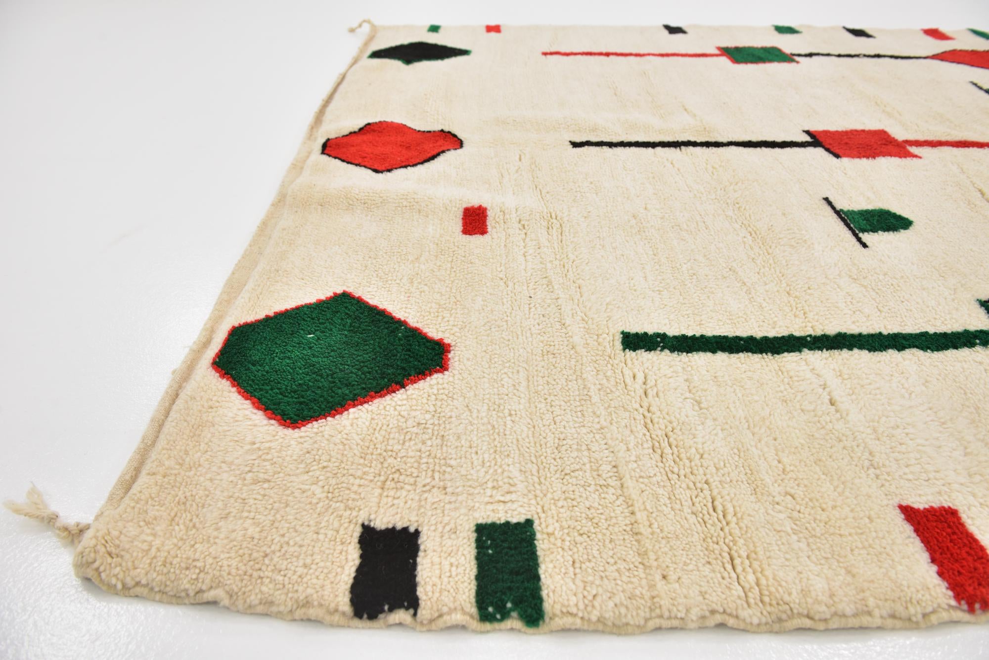 6' 10 x 10' Hand Knotted Moroccan Wool Rug