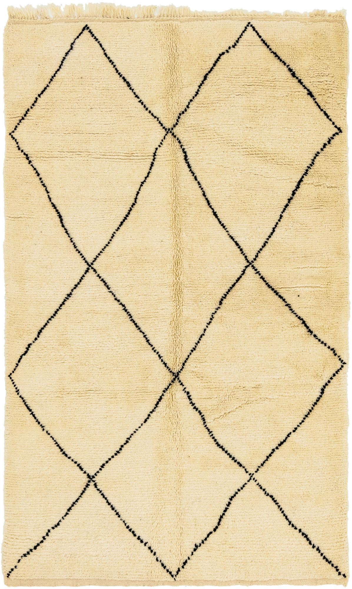 4' 10 x 8' 3 Hand Knotted Moroccan Wool Rug