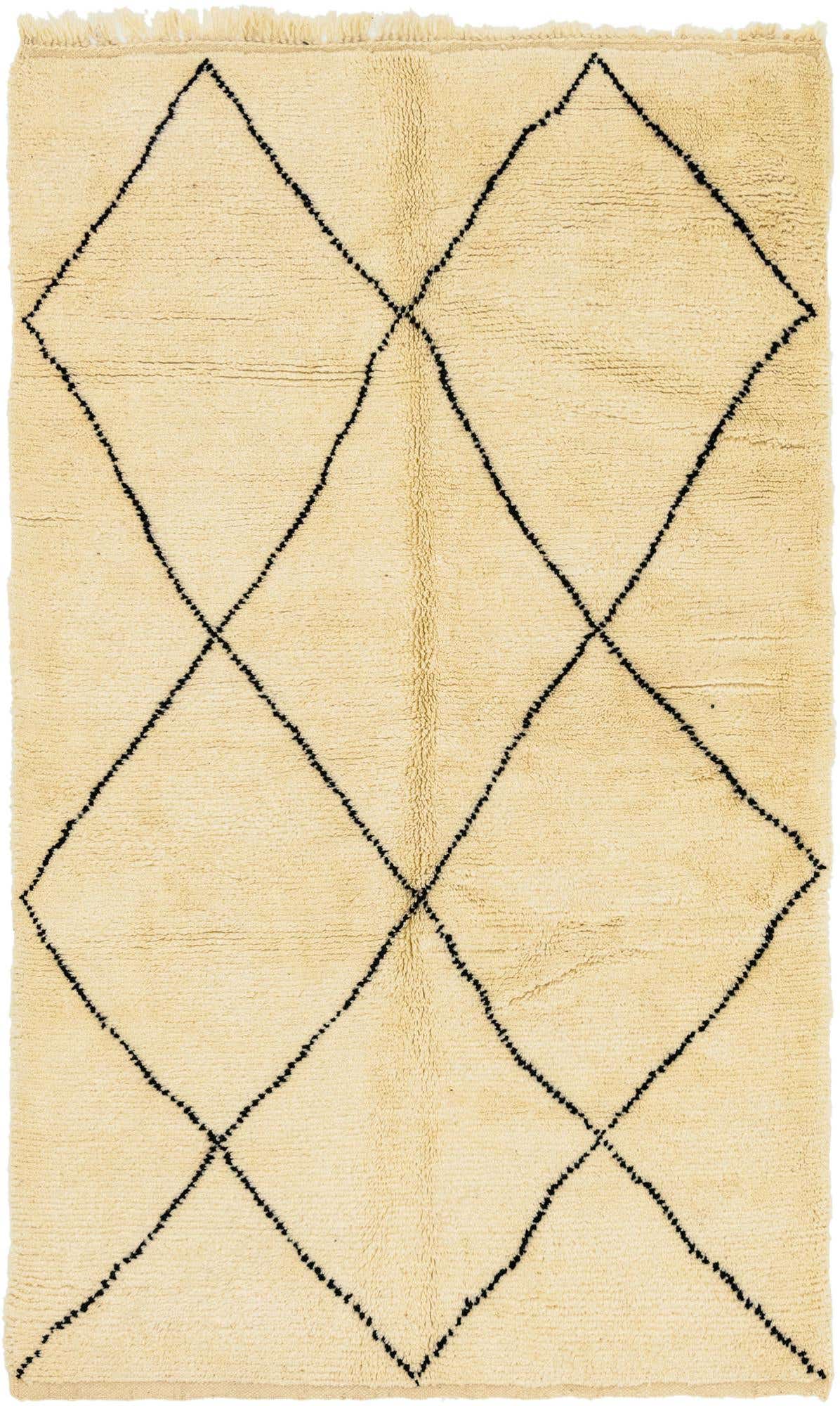4' 10 x 8' 3 Hand Knotted Moroccan Wool Rug