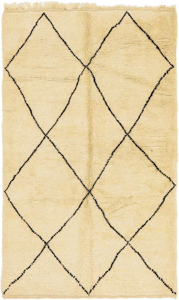 4' 10 x 8' 3 Hand Knotted Moroccan Wool Rug