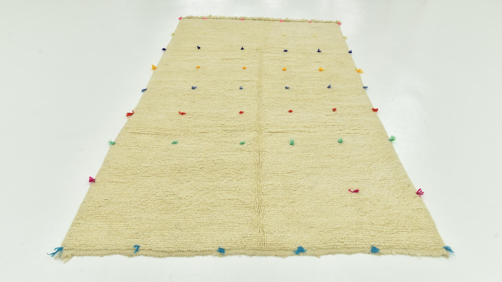4' 8 x 8' 5 Hand Knotted Moroccan Wool Rug