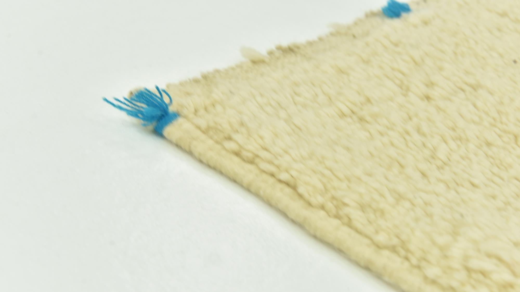 4' 8 x 8' 5 Hand Knotted Moroccan Wool Rug