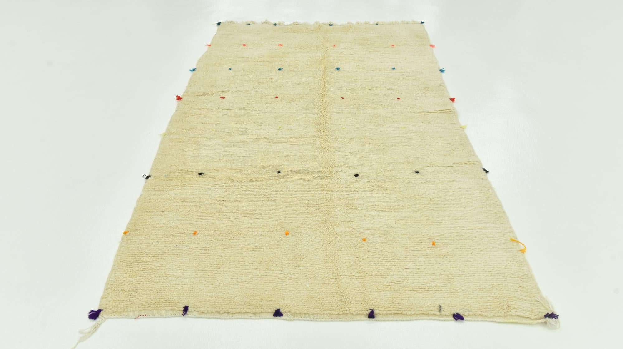 4' 7 x 7' 8 Hand Knotted Moroccan Wool Rug