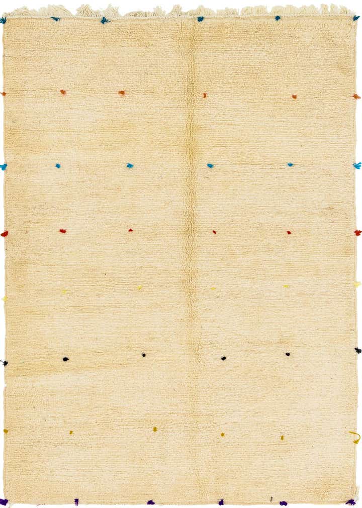 4' 7 x 7' 8 Hand Knotted Moroccan Wool Rug