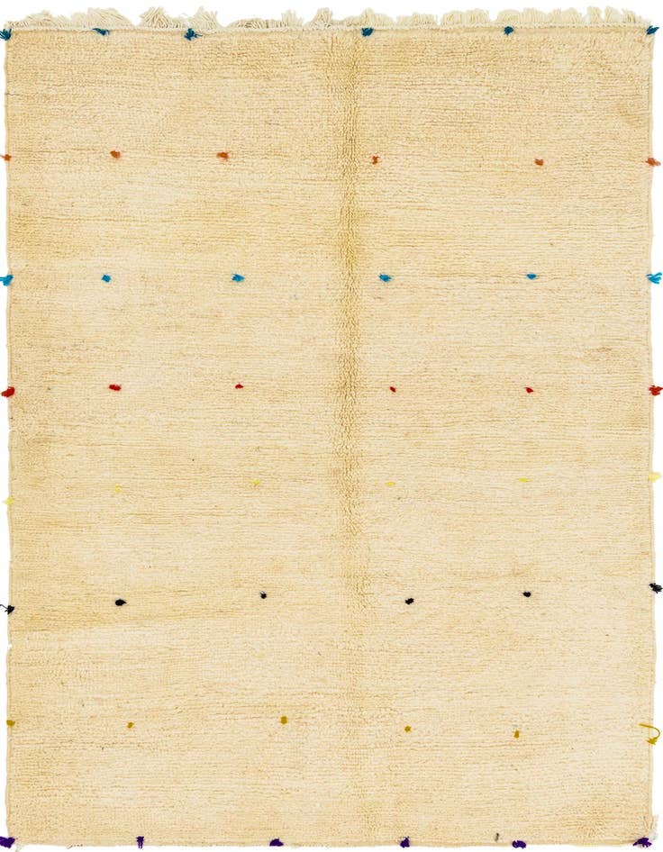 Detail image of 4' 7 x 7' 8 Hand Knotted Moroccan Wool Rug