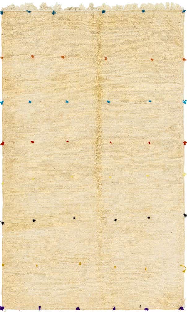4' 7 x 7' 8 Hand Knotted Moroccan Wool Rug