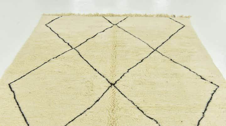 6' 6 x 9' 7 Hand Knotted Moroccan Wool Rug