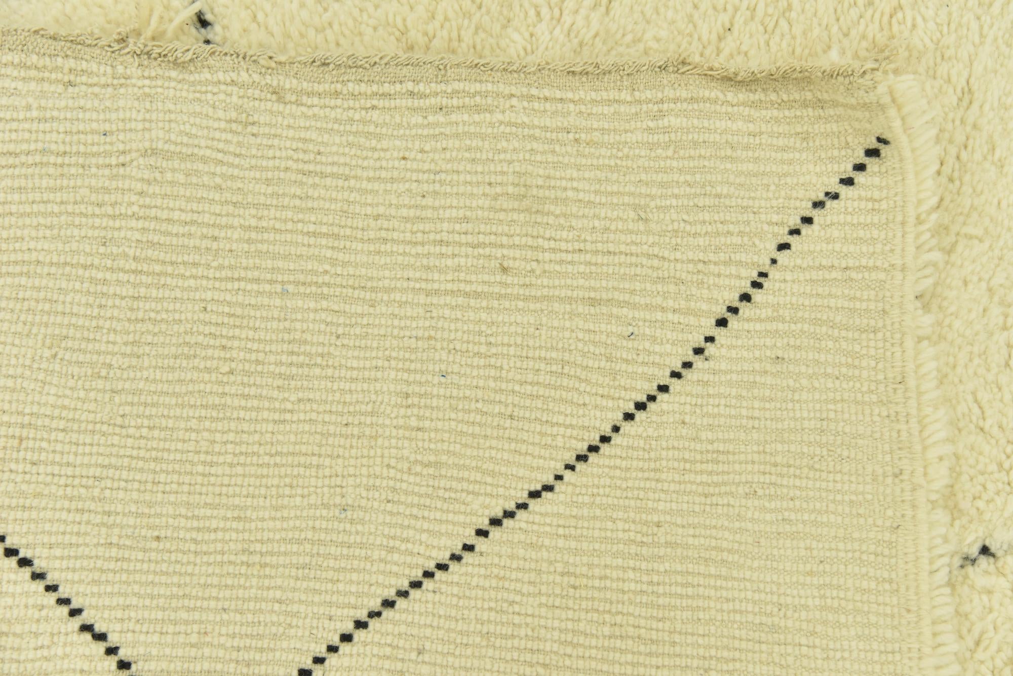 6' 8 x 10' 3 Hand Knotted Moroccan Wool Rug