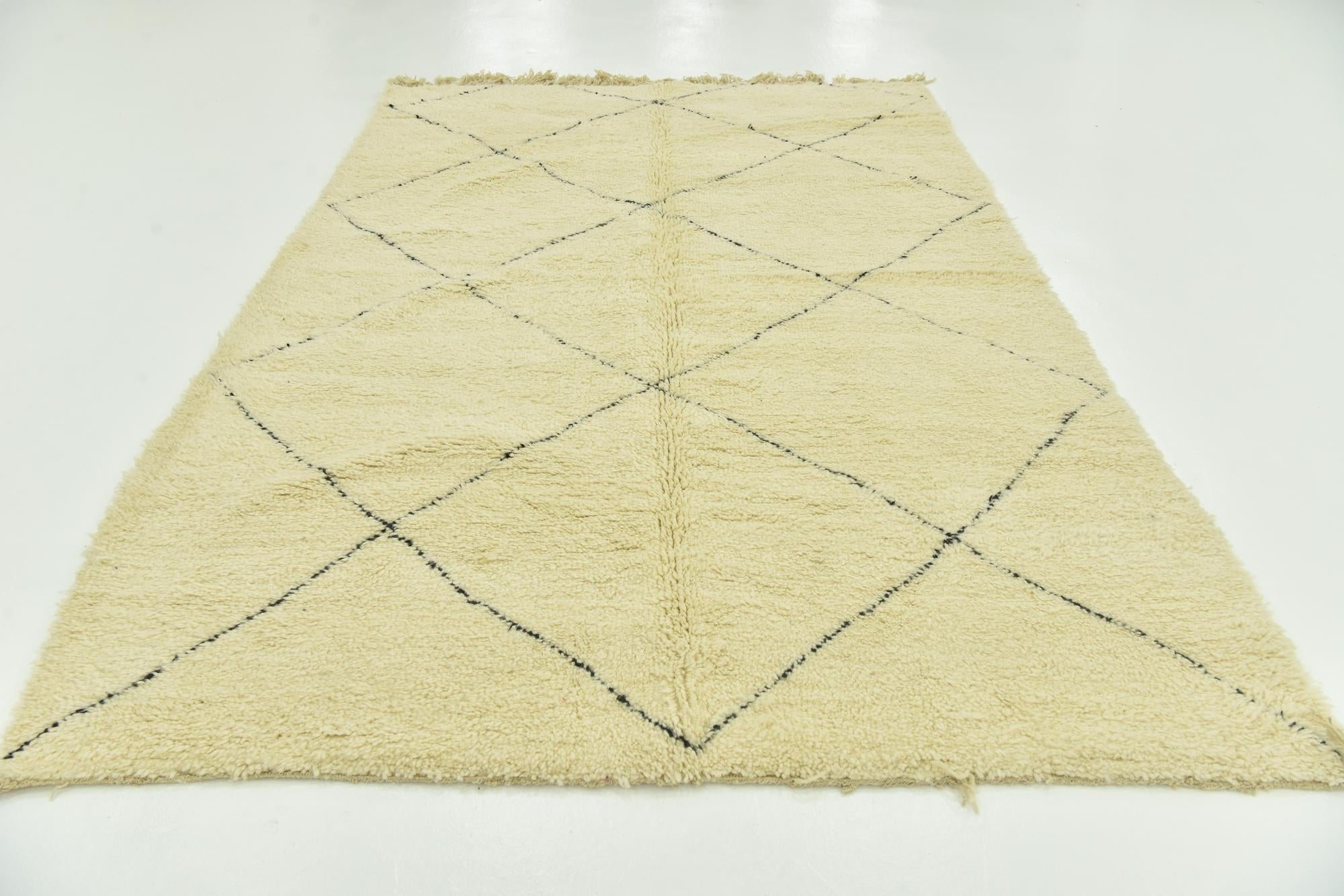 6' 8 x 10' 3 Hand Knotted Moroccan Wool Rug