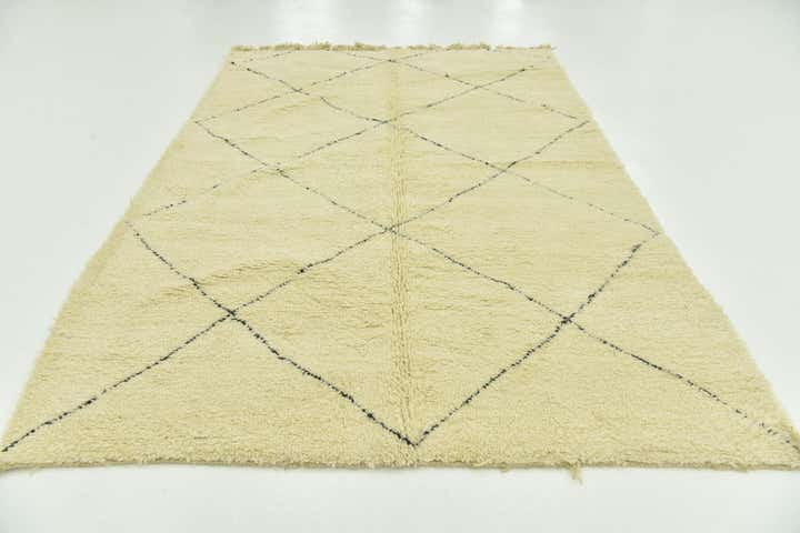 6' 8 x 10' 3 Hand Knotted Moroccan Wool Rug