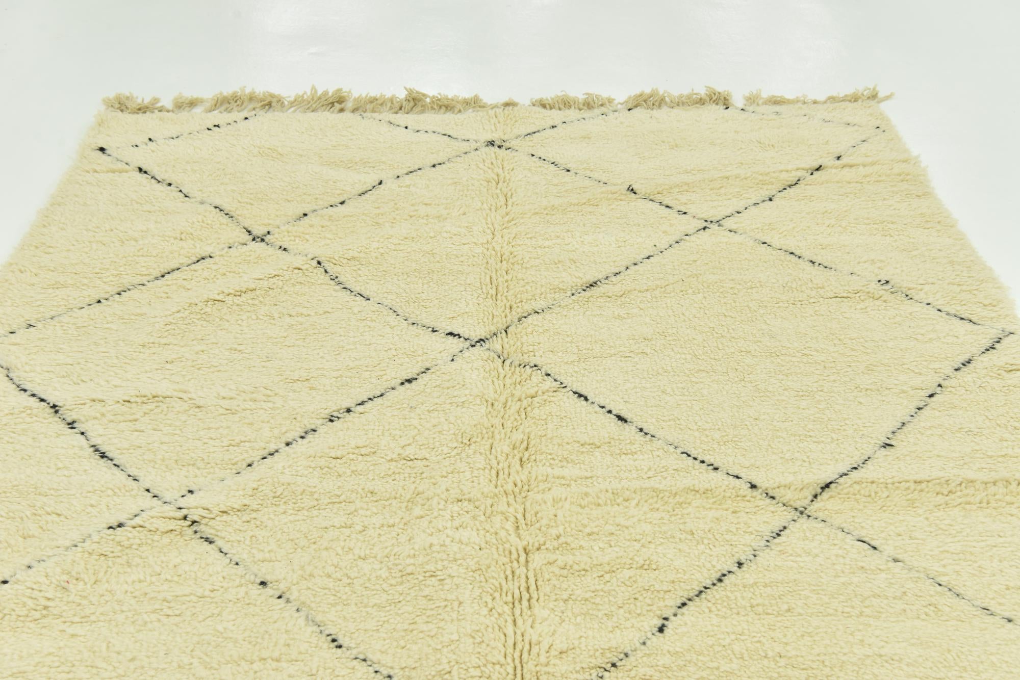6' 8 x 10' 3 Hand Knotted Moroccan Wool Rug