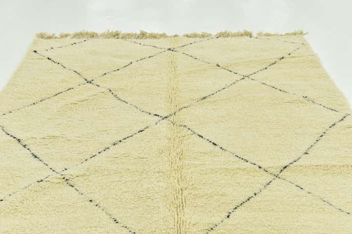 6' 8 x 10' 3 Hand Knotted Moroccan Wool Rug