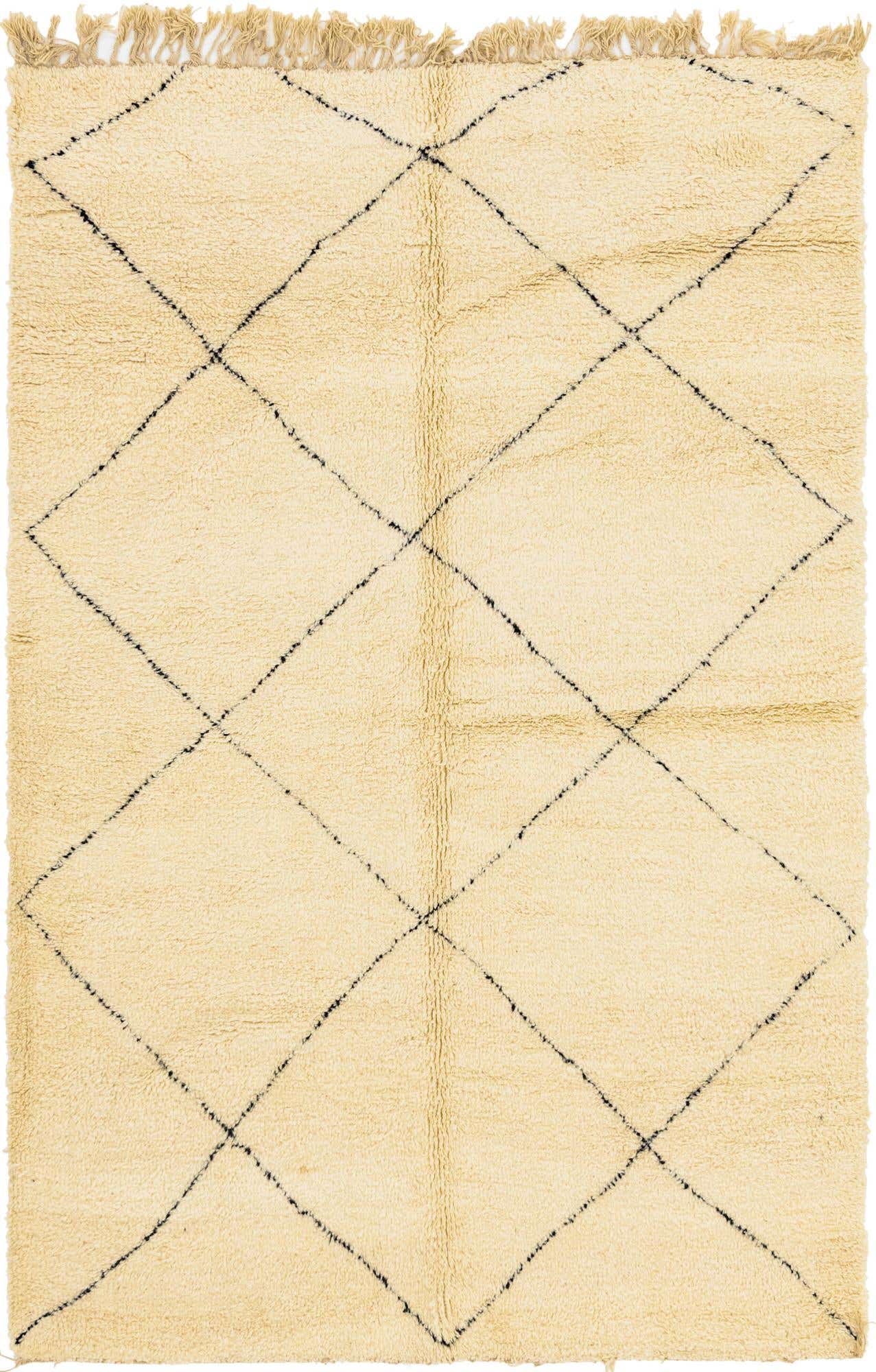 6' 8 x 10' 3 Hand Knotted Moroccan Wool Rug