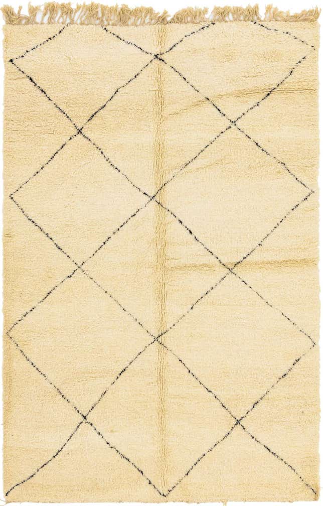 6' 8 x 10' 3 Hand Knotted Moroccan Wool Rug