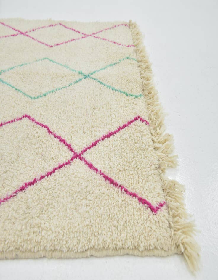 Detail image of 4' 9 x 8'  Hand Knotted Moroccan Wool Rug