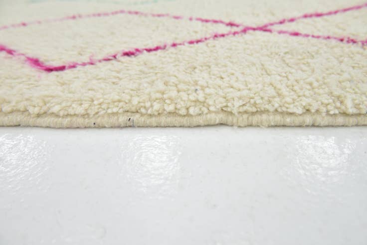 Detail image of 4' 9 x 8' Hand Knotted Moroccan Wool Rug