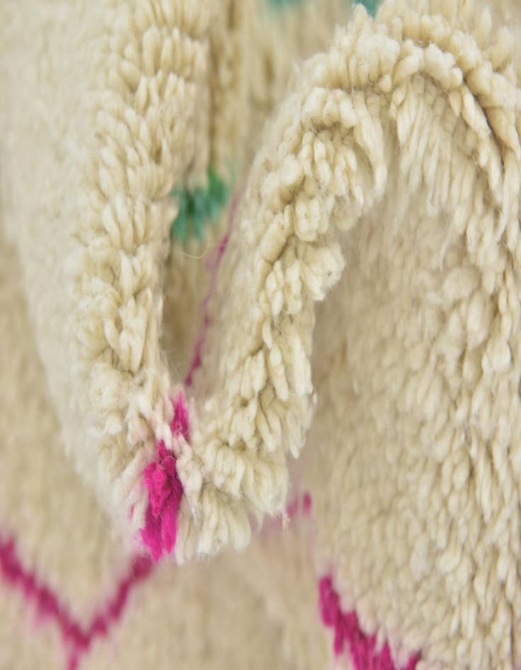 Detail image of 4' 9 x 8'  Hand Knotted Moroccan Wool Rug