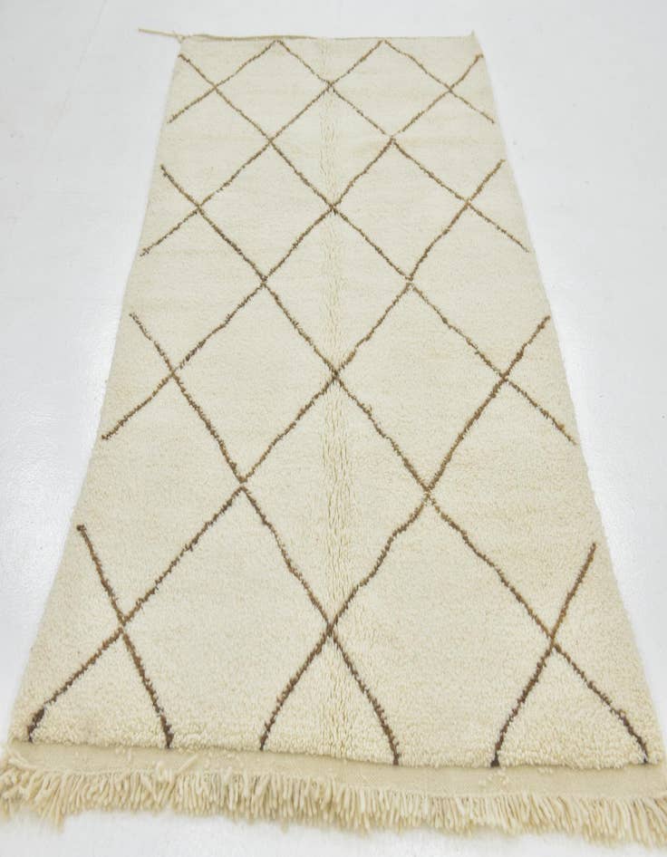 Detail image of 4' 9 x 8' 3  Hand Knotted Moroccan Wool Rug