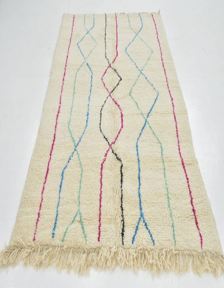 Detail image of 5' x 8'  Hand Knotted Moroccan Wool Rug